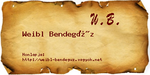 Weibl Bendegúz névjegykártya